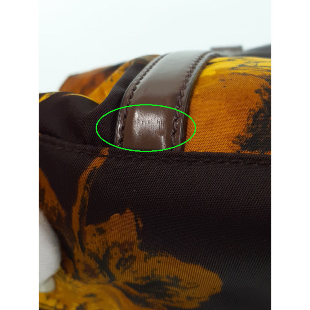 Prada Handbag Brown Flower Pattern - image 5